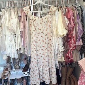 Floral Ruffle Midi Dress